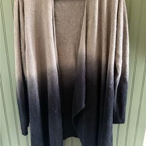 Barefoot Dreams Ombre Cardigan in Gray and Black